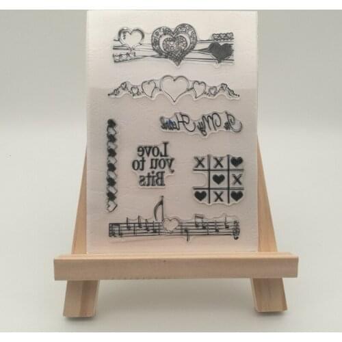 Lovely heart Transparent stencil for DIY Scrapbooking/Card Making/Kids Christmas Fun Decoration Supplies