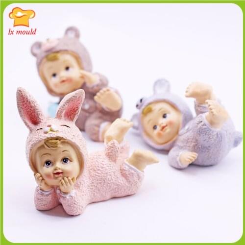 Cartoon Doll Silicone Mold 3d Girl/Boy Wedding Birthday Gift Mould Fondant Cake Decoration Candle Molds