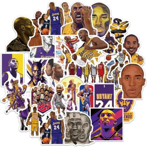 50pcs Basketball Black Mamba Stickers Vintage For Laptop Notebook Stationery Waterproof Adesivos Adesivi Craft Supplies