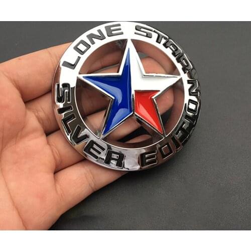 50 PCS Car Styling Metal Lonestar Mason Texas Car Sticker for Patriot Liberty Renegade Wrangler Compass 3D Cool Emblem Decor
