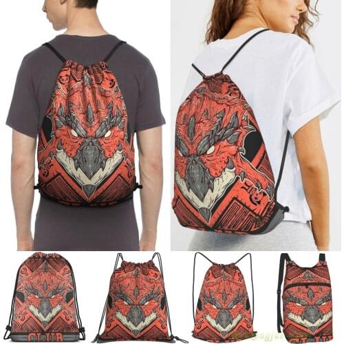 Hunting Club Rathalos Women Drawstring Sackpack Gym Bags Men Outdoor Travel Backpacks For Training Fitness Swimming Bag