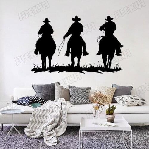 Prairie Cowboy Knight Wall Sticker for Living Room Home Art Decoration Vinyl Wall Decals Bedroom Boys Poster Murals TA752