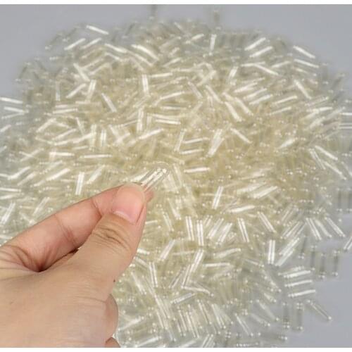 100/1000Pcs Size 0# 1# 2# Colorful Empty Capsules Empty Gelatin Clear Capsules Hollow Hard Gelatin Transparent Joined Capsules