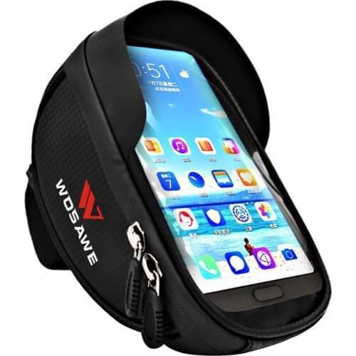 Wosawe Hard Shell Bicycle Bag Top Tube Front Head Bag Front Beam Bag Mobile Phone Bags Mountain Road Bike Riding Accessories