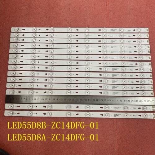 14pcs/set LED bar for LS55AL88A72 D5551A LED55D8B LED55D8A-ZC14DFG-01 30355008220 30355008221 LED55D8A-ZC14DFG-6 LED55D8B