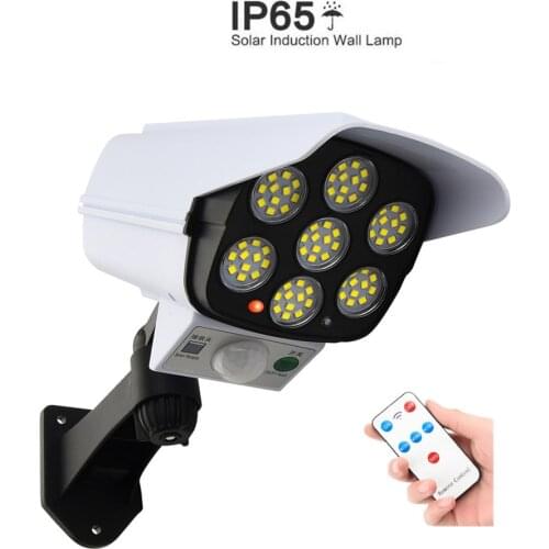 Remote Solar motion sensor LED Light Simulation Monitoring Fake Camera Human Body Induction Courtyard Lamp Street Lamp Spotlight