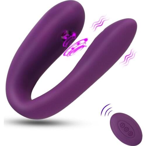 OLO Couple Share G-spot Massage Vibrator Clitoris Vagina Stimulator U Shape Bendable Sucking Vibrator Sex Toys for Women