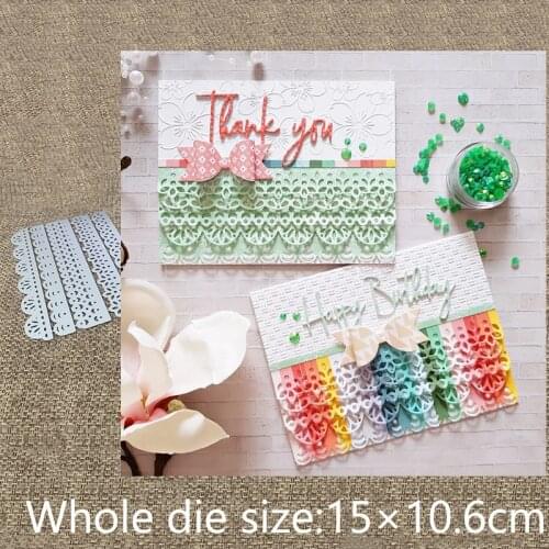 XLDesign Craft Metal Cutting Dies stencil mold 5pcs lace edges decoration scrapbook Album Paper Card Craft Embossing die cuts