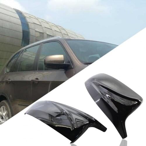 2Pcs Rear View Mirror Cover Durable Anti-scratch Car Modification Glossy Black Wing Mirror Caps for E70 X5 07-13