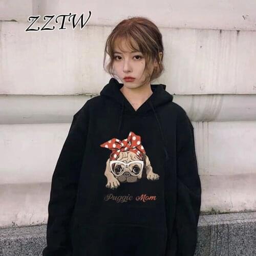 Kawaii Dog Prints Women Hoodie Female Long Sleeved Beagle Mom Vintage Sweatshirt Womens Fashion Harajuku Tops graphic Streetwear