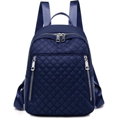 Women Backpack Schoolbag Travel Casual Waterproof Womens Shoulder Bags Female Large Capacity Oxford Rucksack Black Purse