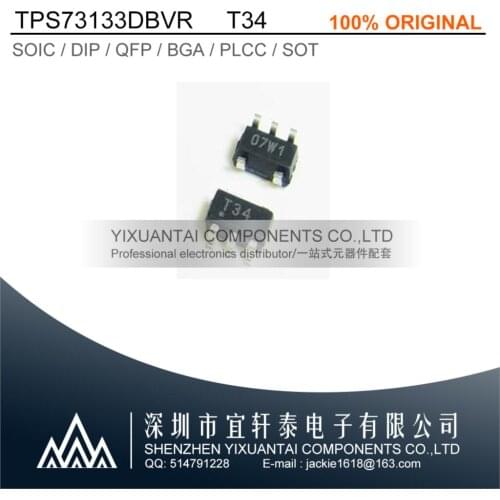 10pcs/lot 50pcs/lot 100pcs/lot TPS73133DBVR TPS73133 73133 T34 SOT23-5 Free shipping 100% original