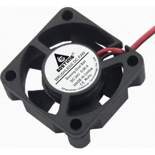 100 Pieces Gdstime DC 24V Cooling Fan 30mm x 10mm 3010 Two Balls 2Pin 30x30x10mm Small Brushless Motor Cooler Radiator