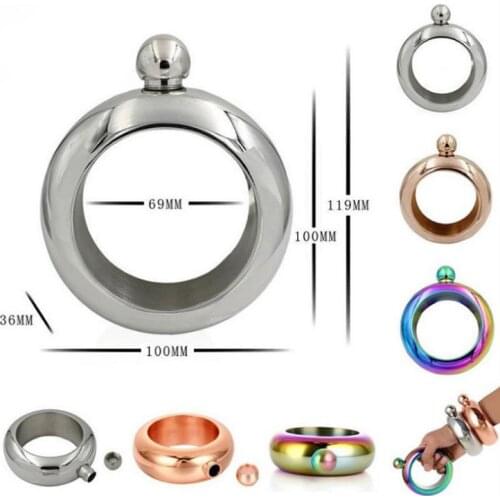 15pcs/lot New Fashion Bangle Bracelet Hip Flask Grade 3.5OZ 304 Stainless Steel Wine Bottle Whiskey Vodka Drinkware SN423