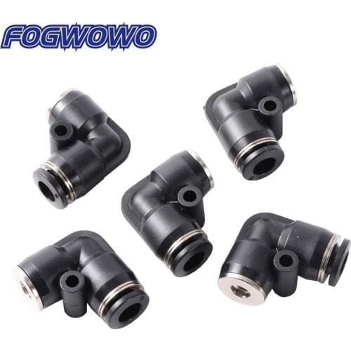 3/16" To 6mm Interface Slip Lock Elbow Connector Atomization Nozzle Garden Irrigation Quick Coupling Misting System Tool 50 Pcs