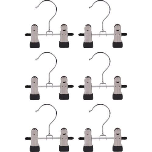 6Pcs Adjustable Stainless Steel Shoe Rack Pants Folder Boot Hanger Holder Portable Travel laundry Hook Hanging Clothes Sock Clip