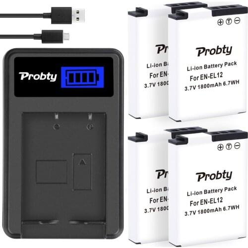 EN-EL12 Battery & Charger for NIKON CoolPix S6000 S6100 S6200 S6300 S8200 S9300 S610 S620 S630 S640 S800c S1100pj S1200pj AW110