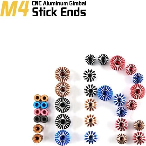 FrSky 3D M4 4mm CNC Aluminum Gimbal Stick Ends Transmitter Stick Anti-Slipping Cap