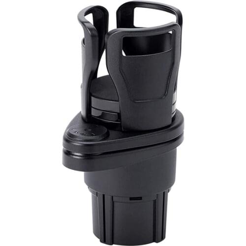 Car Cup Holder Expander Adapter 2 in 1 Cup Mount Extender 360 Degrees Rotating Adjustable Storage Rack