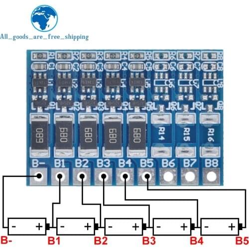TZT 5S 4.2v li-ion balancer board 18650 21V li-ion balncing full charge battery balance board