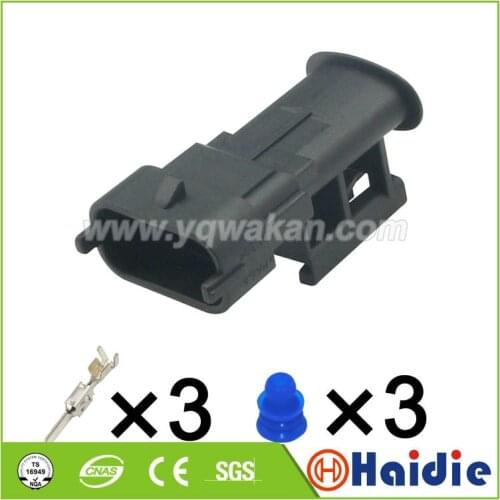Free shipping 5sets 3pin 3.5series electrical waterproof housingplug auto elextric waterproof connector 1 928 404 227 1928404227