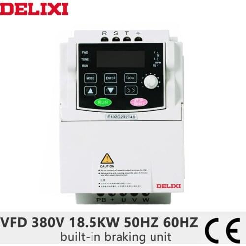DELIXI frequency inverter 18.5KW AC 380V 3 phase input 3 phase output Speed Controller 50HZ 60HZ VFD Converter for motor