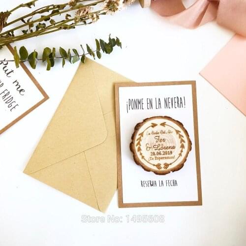 Wooden slice save the date, wedding invitation Magnet, wedding favors, personalized save the date magnet ,Arrows save the date