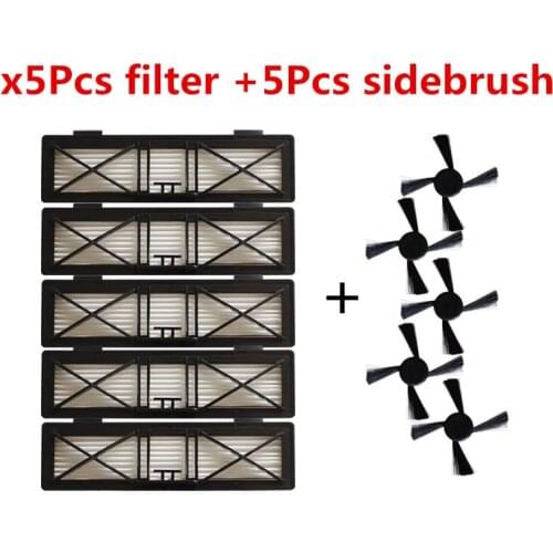 8pcs/lot HEPA Filter and side brush for Neato Botvac D3 D4 D5 D6 D7 D70 D75 D80 D85 Connected Botvac 75e 80 85 brushes filters