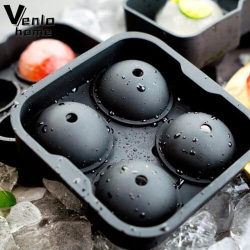 2/4/6balls Whiskey Ice Cube Maker Ball Mold Silicone Large Sphere Reusable Ice Mold Tray High Quality Ice Mold Kitchen Bar Tool