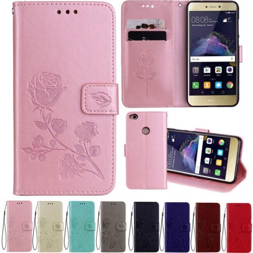 Leather Case For Huawei P8 Lite 2017 Cases for P9 Lite 2017 Cover Flower Design Phone Case for Huawei Honor 8 Lite