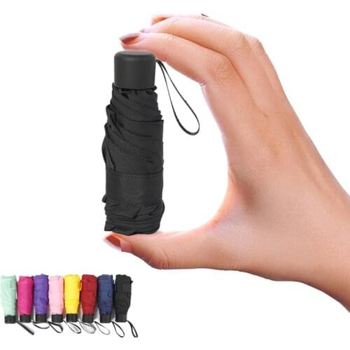 180g Small Fashion Folding Umbrella Rain Women Gift Men Mini Pocket Parasol Girls Anti-UV Waterproof Portable Travel UMBRELLAS