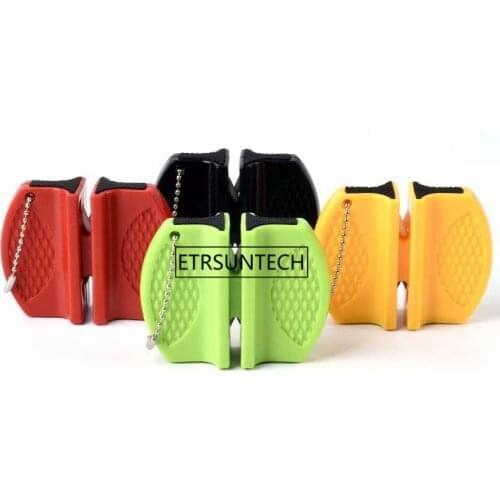 100Pcs Mini Ceramic Rod Tungsten Steel Knife Sharpener Butterfly Type Two-stage Knife Sharpener Portable Knives Accessories