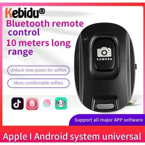 Kebidu Mini Wireless Bluetooth Remote Shutter Controller Button Self-Timer Camera Stick Shutter Release Phone Selfie Stick Newly