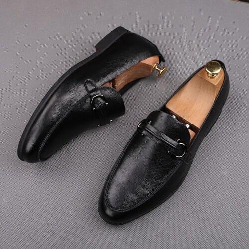 High Quality Mens pointed Real leather slip-on Oxfords Male Dress Formal Shoes monk strap Flats Wedding Party Free shipping