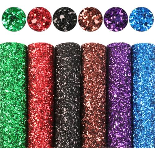 David accessories set A5 15*21cm Plain Color Glitter Synthetic Leather Set DIY Bow Earring Bag Faux Leather Fabric,1Yc9814