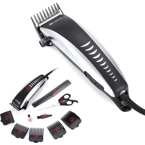 Professional Hair Clipper Kit Electric Hair Trimmer Set With Guide Comb Brush For Men Children Home Barber Hairdressing Tools