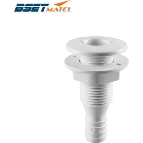 Nylon Plastic Thru Hull Bilge Fitting For Bilge Pump Aerator Hose of Boat Marine Yacht Sail RV Camper Truck 3/4 to 1 inch