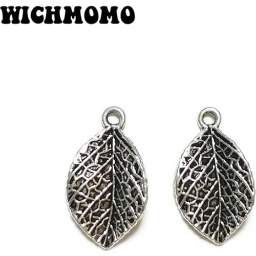 2019 New 24*14mm 10pieces/bag Zinc Alloy Retro Small Leaves Shape Charms Pendant for Earring Bracelet Jewelry Accessories