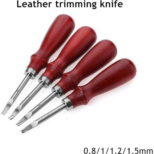 1Pcs Leather Trimmer Edge Skiving DIY Leather Craft Cutting Sewing Knife Leather Wallet Cut Leathercraft Tools 0.8/1/1.2/1.5mm