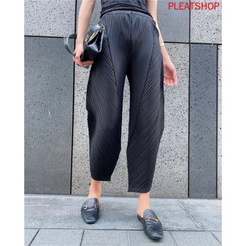 Autumn New Solid Color Loose Womens Casual Pants European and American Fashion High Waist Cool All-match Casual Harem Pants