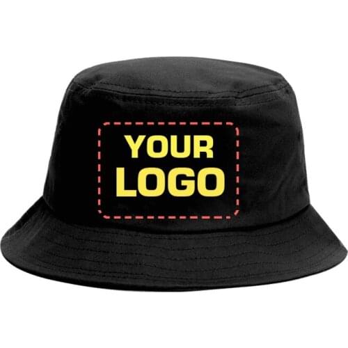 DIY Team Custom Print Fishing Caps For Men&Women Cotton Foldable cap Outdoor Sun Prevent Hat Unisex Adjustable Fisherman Hats