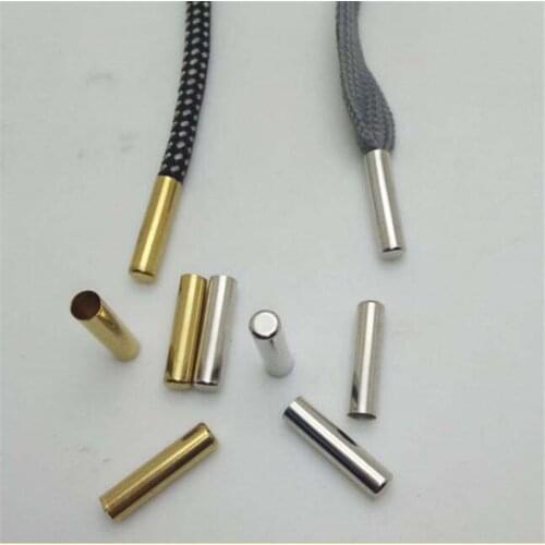 4pcs/1 Set 4.5 x18mm Seamless Metal Shoelaces Round Tips Head Replacement Repair Aglets DIY Sneaker Kits Shoestrings Accessories
