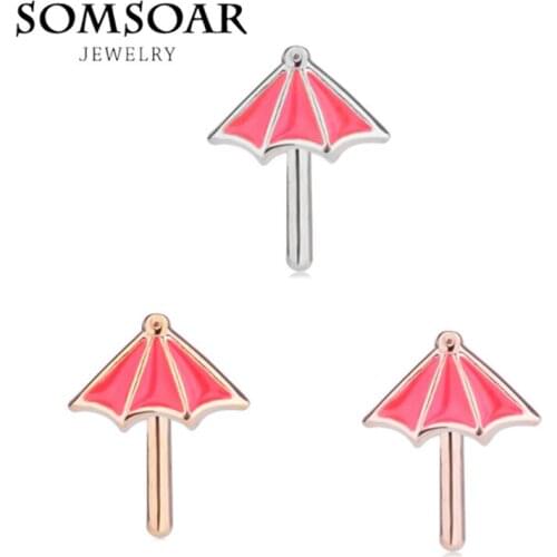 Somsoar Jewelry DRINK UMBRELLA Charms Keys fit Leather wrappable Bracelet as Gift 10pcs/lot