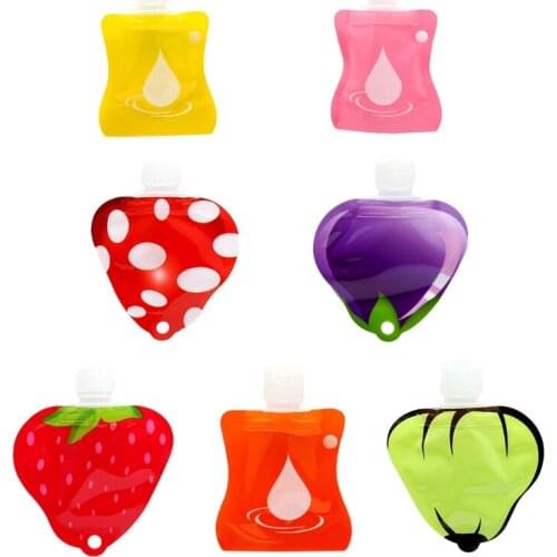 10Pcs Portable Refillable Empty Bottle Tube Cute Cartoon Fruit Shaped Hand Sanitizer Squeezed Container Shampoo Lotion Shower
