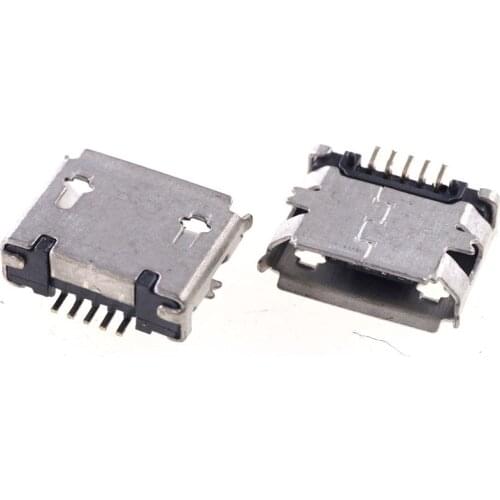 Micro USB connector 5Pin Female Type B Receptacle Right Angle Rohs New 1000pcs tape and reel reflow solderable Free shipping