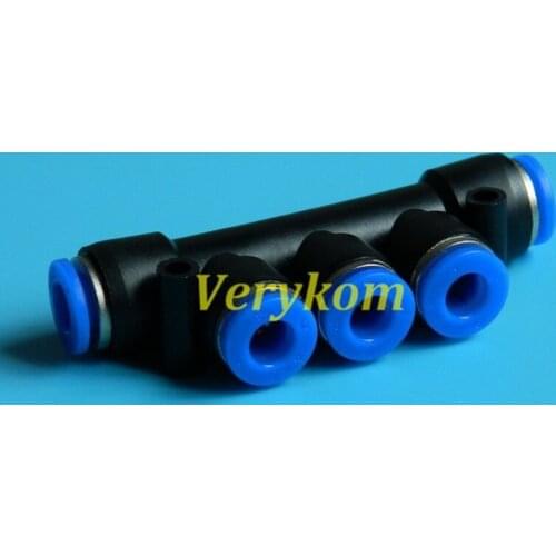 10X Fress Shipping Pneumatic Fittings PK-6 5 Way 6mm 8mm 10mm 4mm Tube Pipe Fitting Connector PK-8 PK-10 PK-4 5-way Plastic