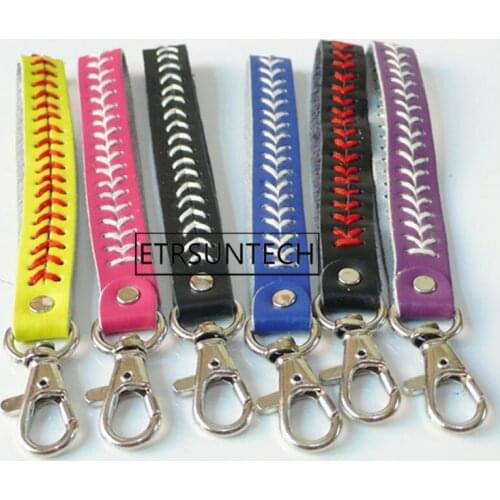 120pcs Leather Key Chain Baseball Stitch Keychain Football Keychain Party Favors Gift for Adults Kids