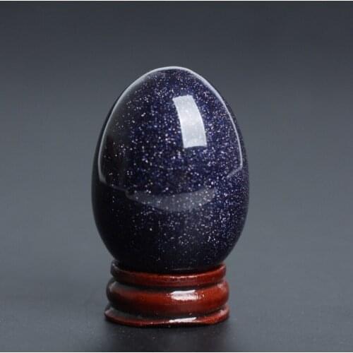2 inch Natural Gemstone Nice Crystal Blue goldstone Christmas Charms Egg Reiki