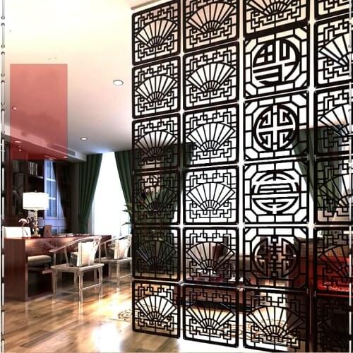29*29cm Wood carving vintage cutout Fashion partition Modern brief decoration curtain