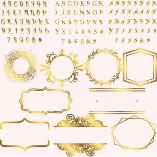 Alphabet Edge Hot Foil Plate Metal Cutting Dies Stencils for DIY Scrapbooking Photo Album Decor Embossing Paper Crafts Die Cut